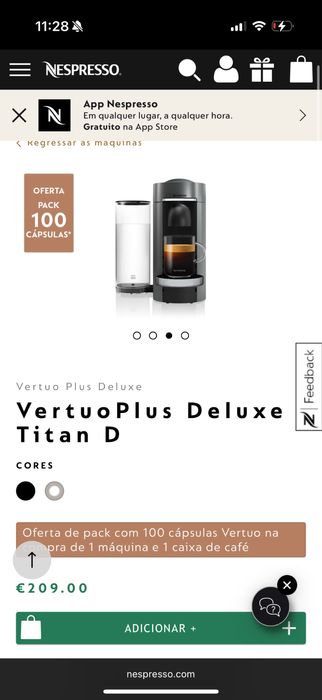 Vendo Máquina Nespresso Vertuo Plus