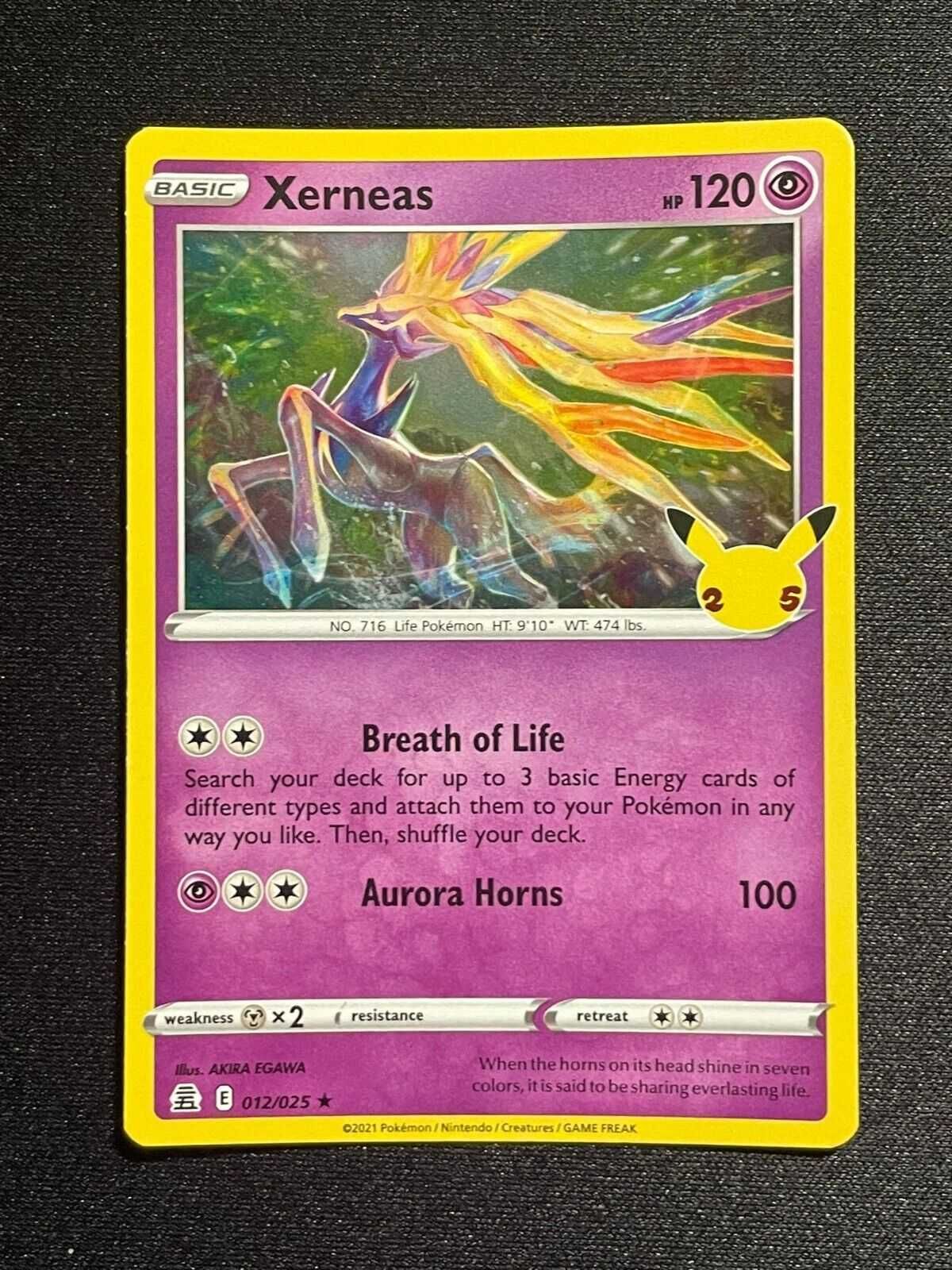 Carta Pokémon Celebration 25th Anniversary Xerneas 12/25