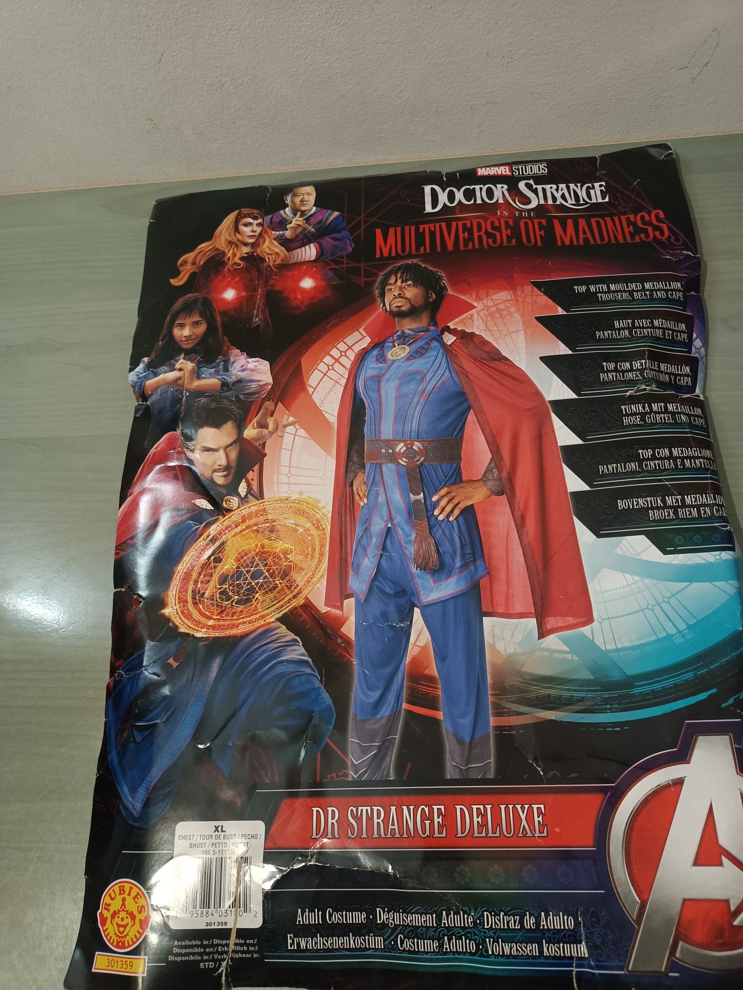 Kostium karnawałowy męski Dr Strange Marvel Studios Xl