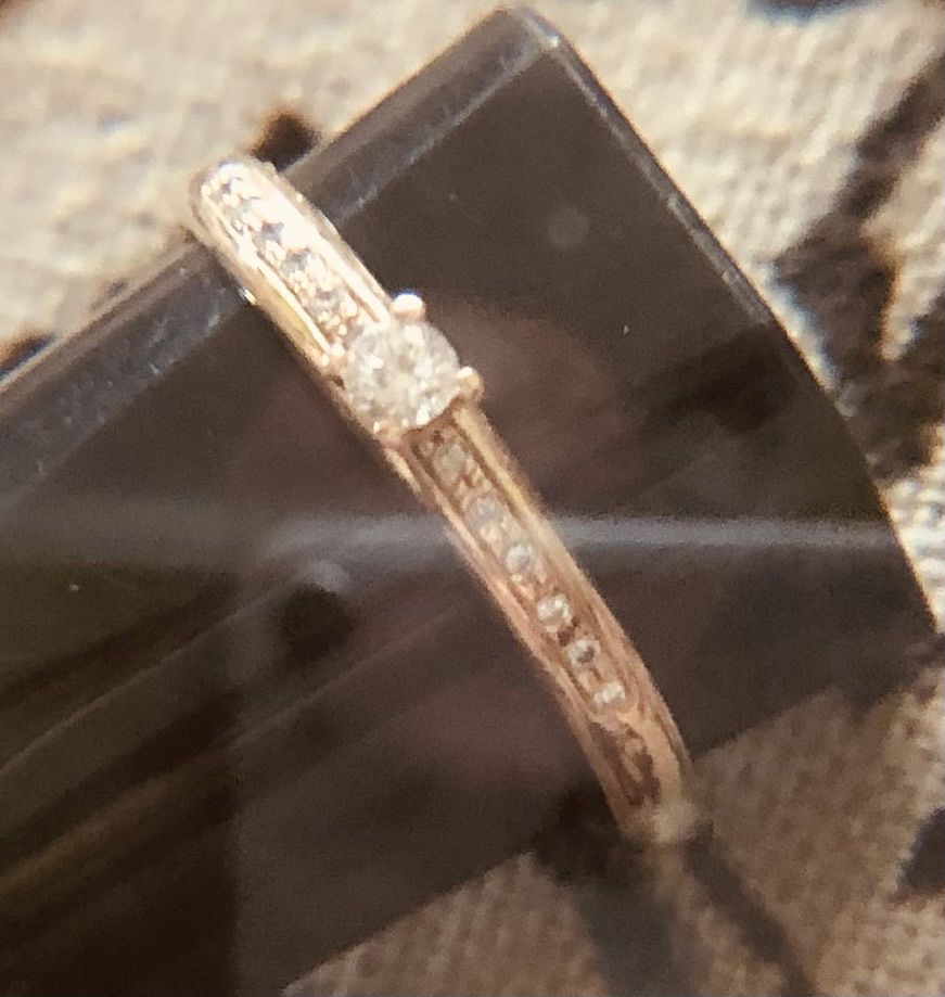 Złoty pierścionek z brylantami 0,13ct ZŁOTO Au 585 BRYLANT CERTYFIKAT