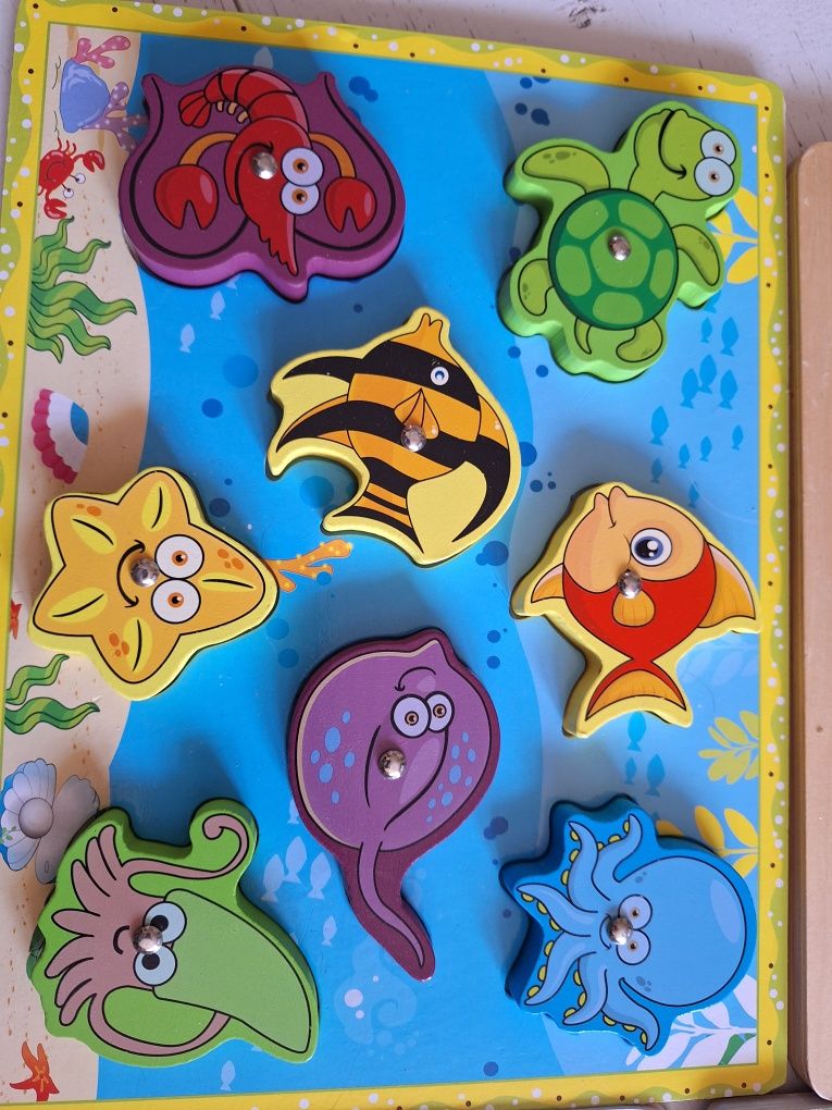 Układanka układanki drewniane puzzle magnes