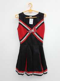 Sukienka przebranie cheerleaderka dla dorosłych, rozmiar S A2239