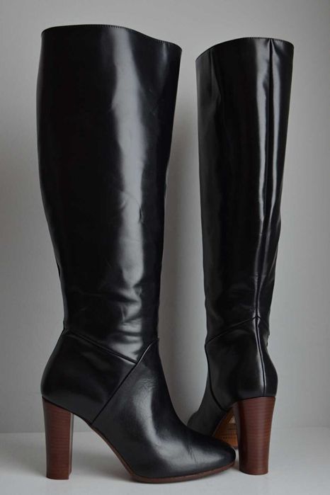 SZERSZA cholewka FANTASTYCZNA skóra wygodny obcas kozaki Sezane Amelie