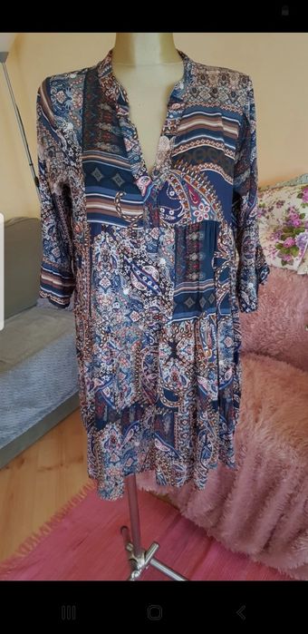 Nowa sukienka/tunika w stylu boho r.uniwersalny 
Super lejący materiał