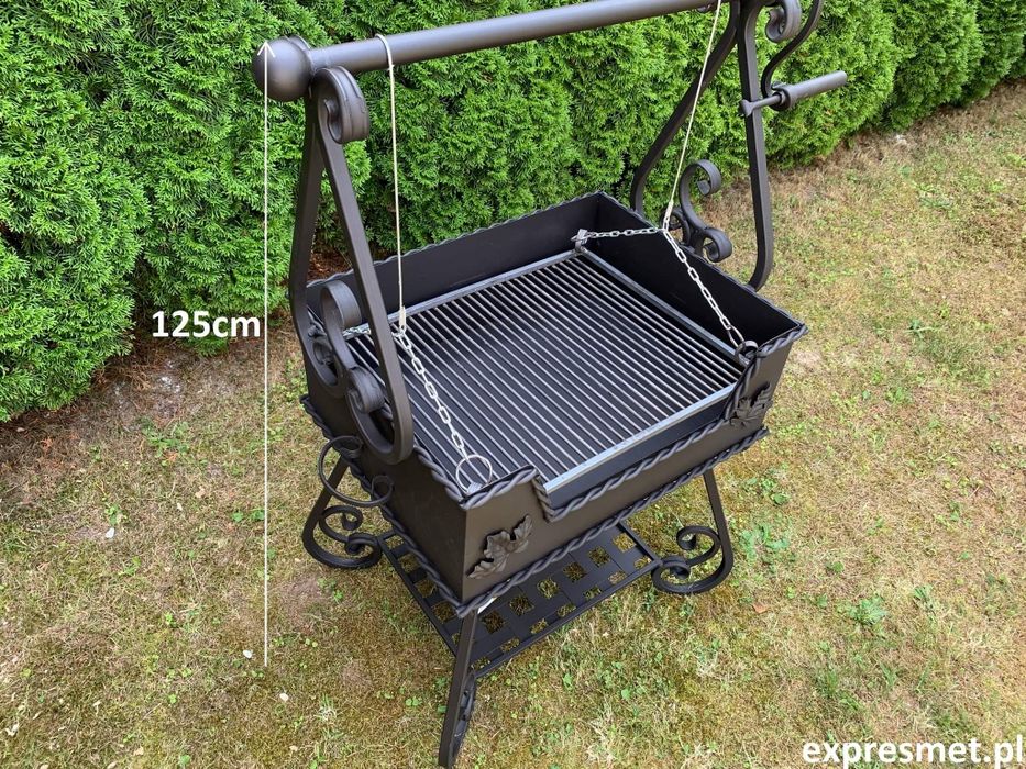 Nowy Grill ogrodowy KUTY solidny PIĘKNY GRIL OGRODOWY Palenisko wędzar