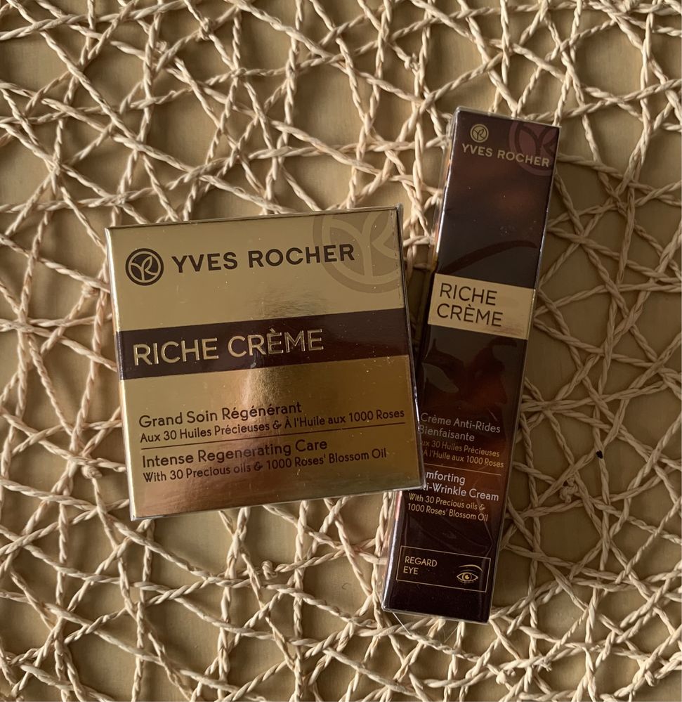 2 KREMY Riche Creme krem regenerujący+krem pod oczy Yves Rocher