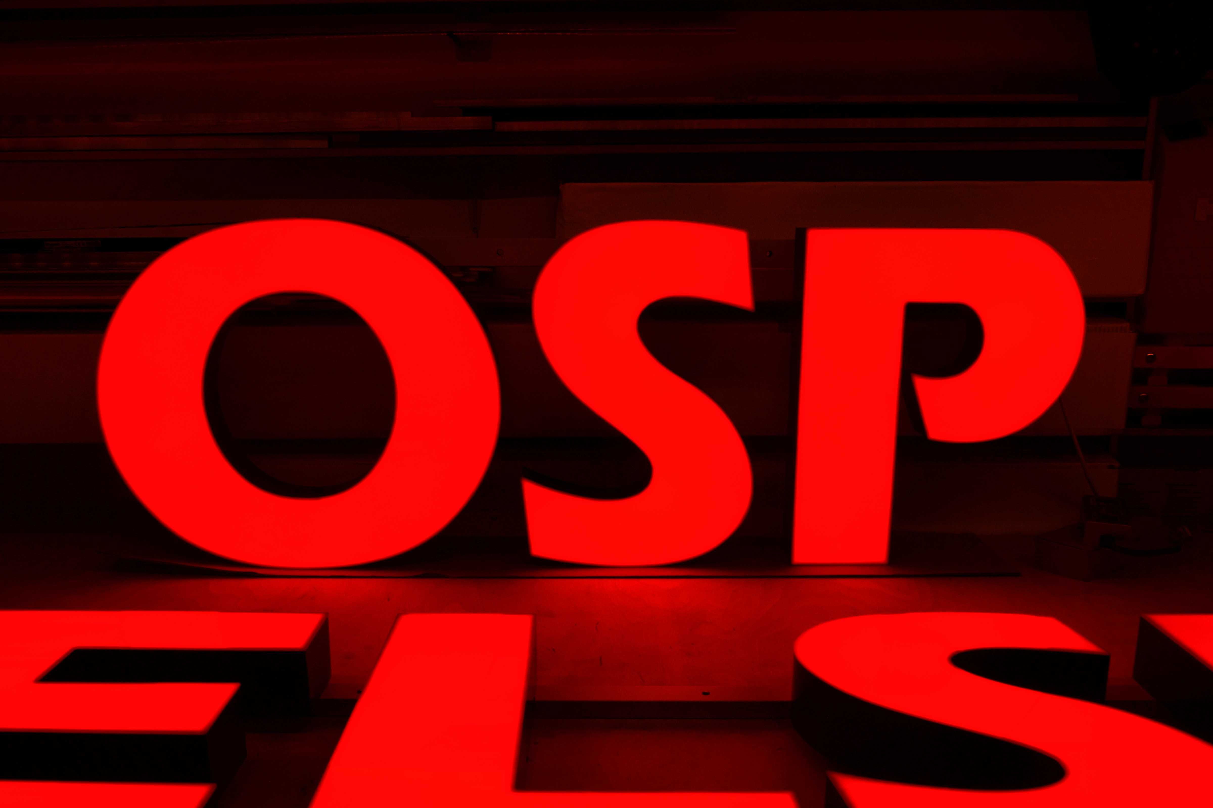 Podświetlane LITERY 3D, Napis OSP na remize, Neon LED, KSRG, Logo 3D