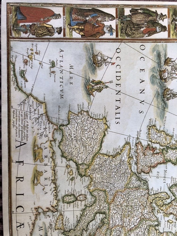 Europe, Europa; Guiljelmum Blaeuw - Evropa recens descripta - 1630 map