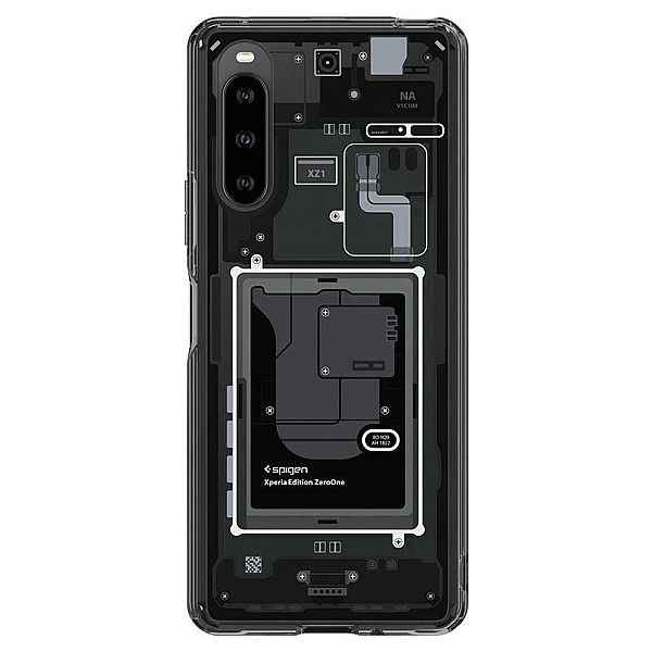 Etui Spigen Ultra Hybrid na Sony Xperia 10 V - ciemnoszare (wzór Zero