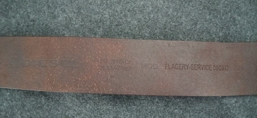 Diesel Industry orginalny skórzany pasek męski dł 95cm szer 4cm