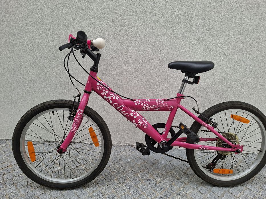 Bicicleta Infantil - Rosa com Flores