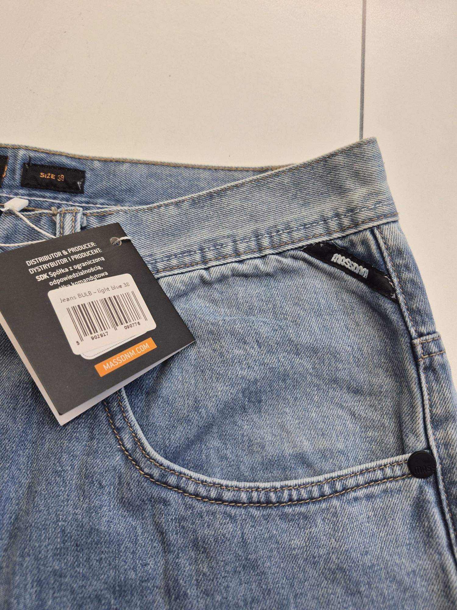 Spodnie męskie dżinsowe baggy Mass Denim skate hip hop