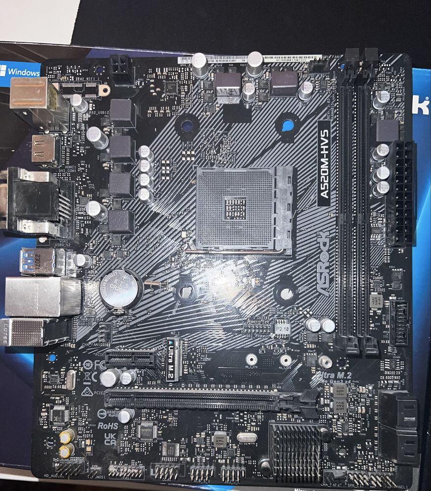 ASRock A520M-HVS | AM4 A520 | Nowy Bios | Działa z APU