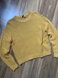 Sweter divided h&m musztardowy zółty s