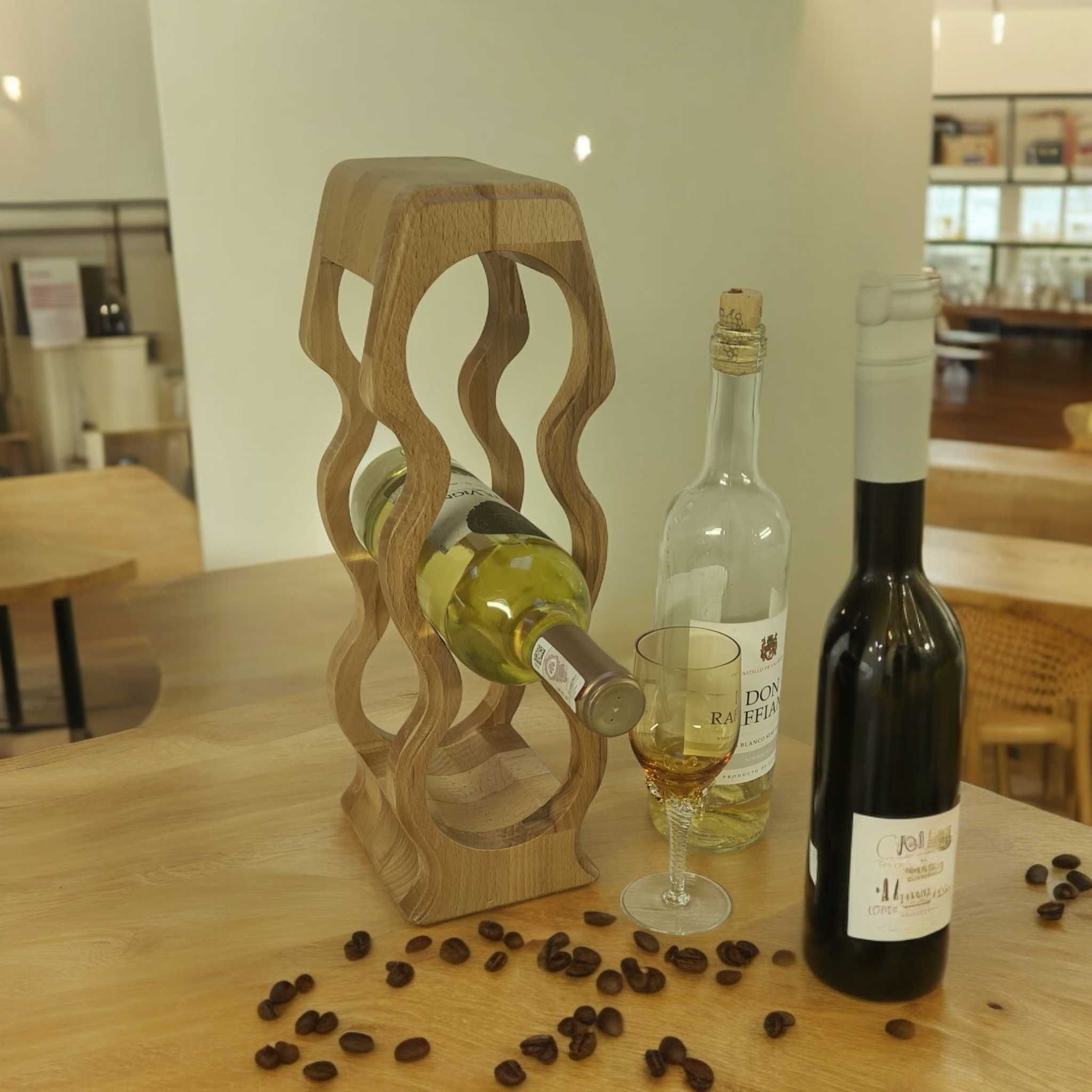 Stojak na wino - drewno