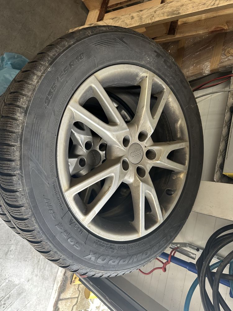 Koła Zimowe Audi 235/55 R18 ET38 6/7 mm 1 sezon