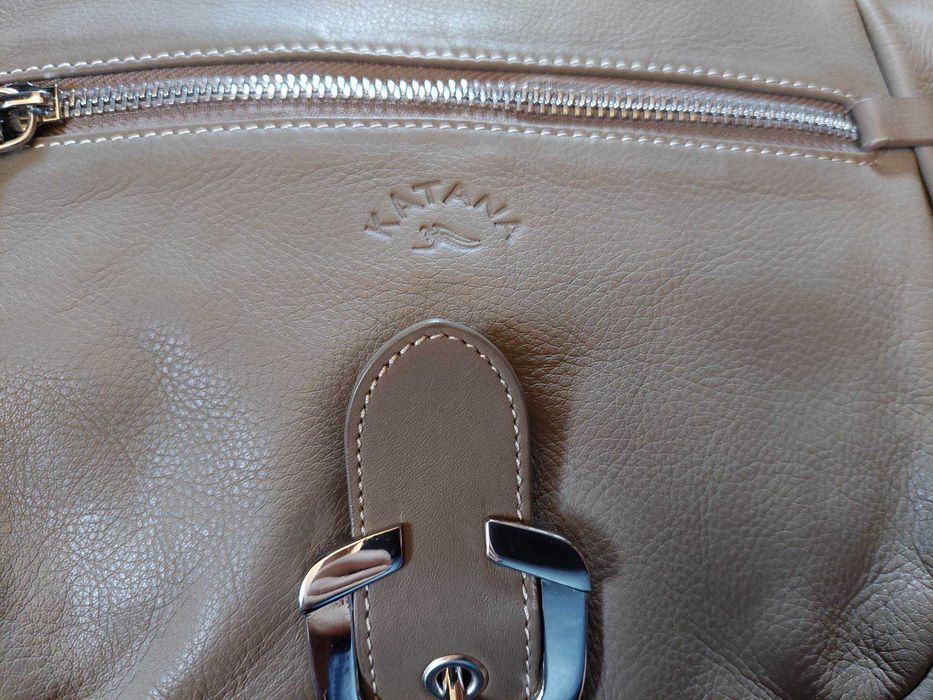 skórzana torebka katana na zamek nowa