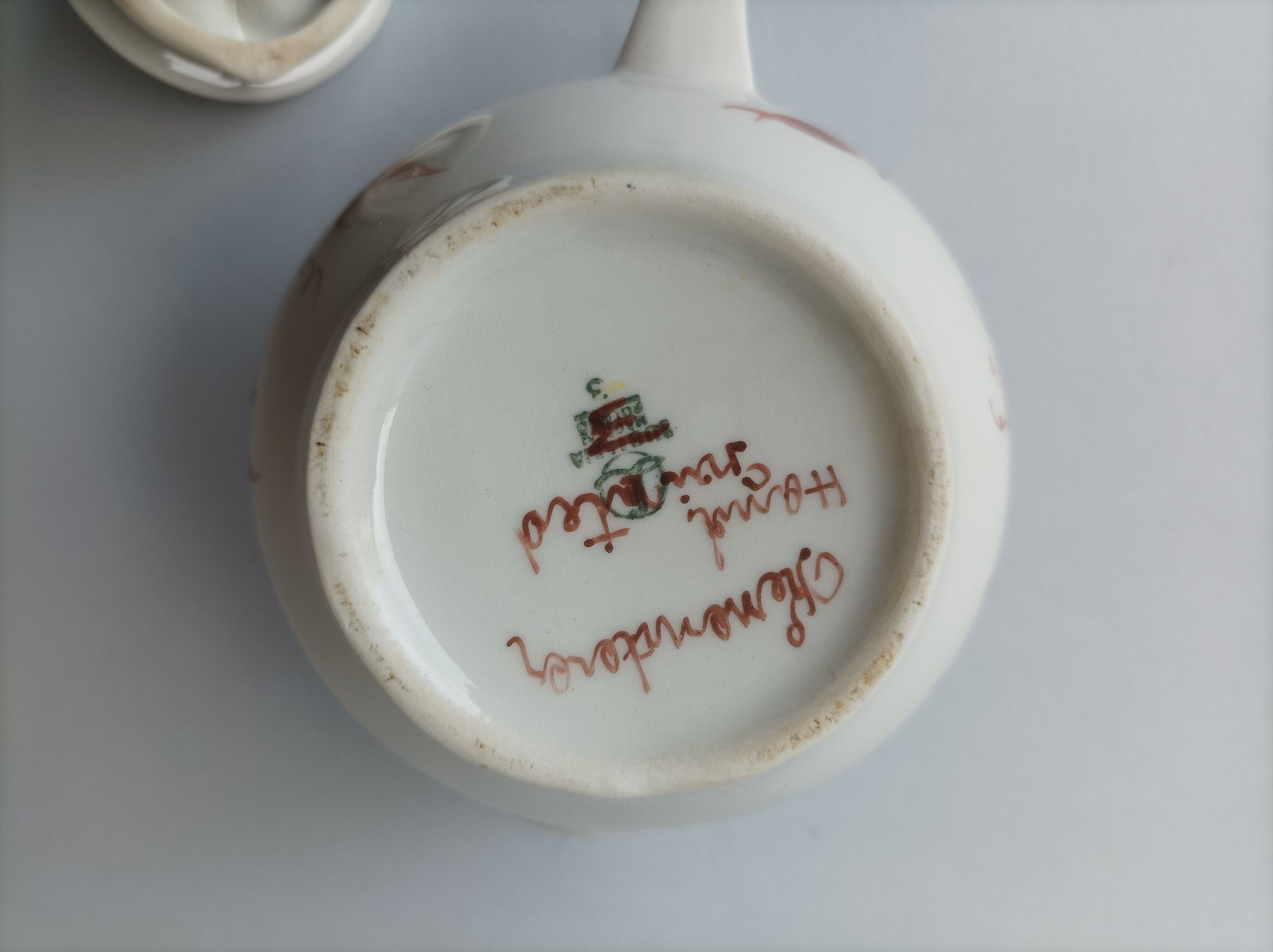 Imbryk czajniczek ręcznie malowany Lubiana Kwiatogal PRL design