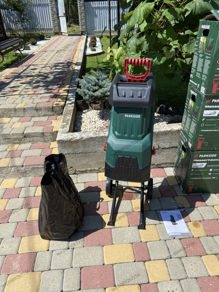 Садовий подрібнювач, гілкоподрібнювач, шредер, измельчитель PARKSIDE