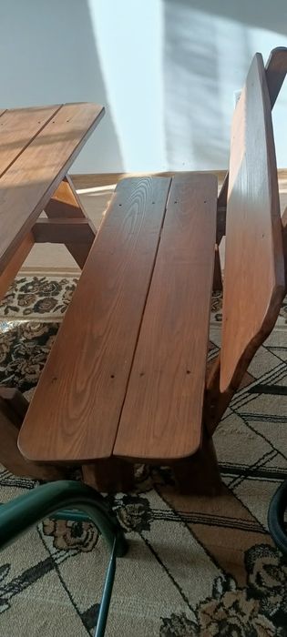 Meble ogrodowe drewniane nowe ława stół zestaw taras igród