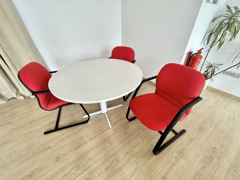 Mesa escritorio c/ 3 cadeiras