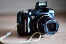 Aparat kompaktowy Canon SX120 IS - retro vibe, vintage, zoom, flash