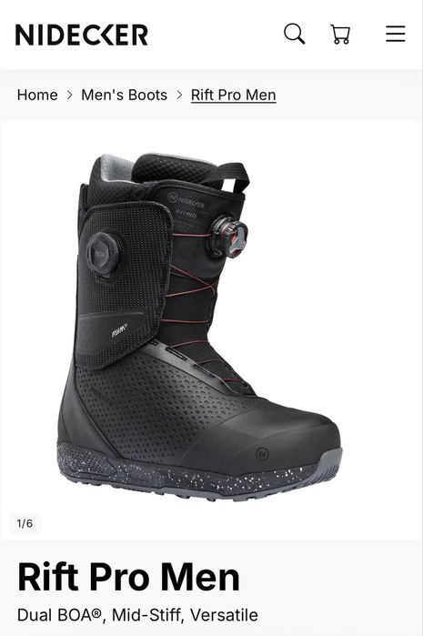 сноубордичні черевики Nidecker Rift Pro (чоловічі), сезон 25–26,