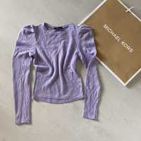 Pastelowy fioletowej sweterek bershka XS