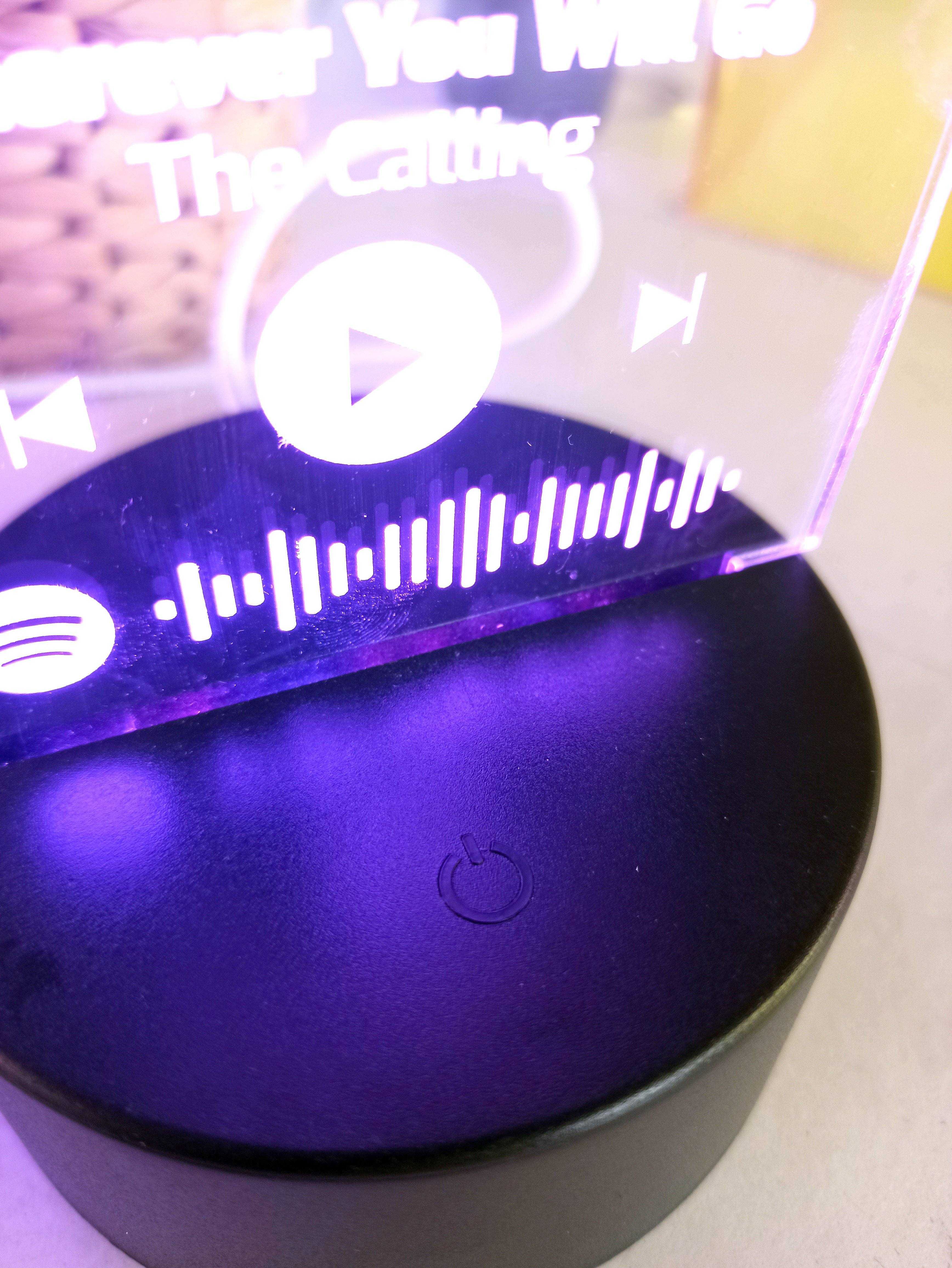 Moldura Spotify Acrílica com LED - Personalizável