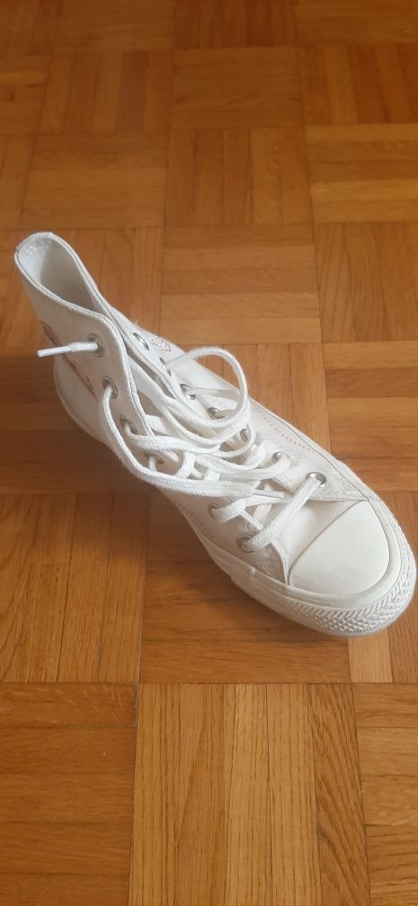 Trampki converse, wysokie, białe, R.37.  NOWE!!!