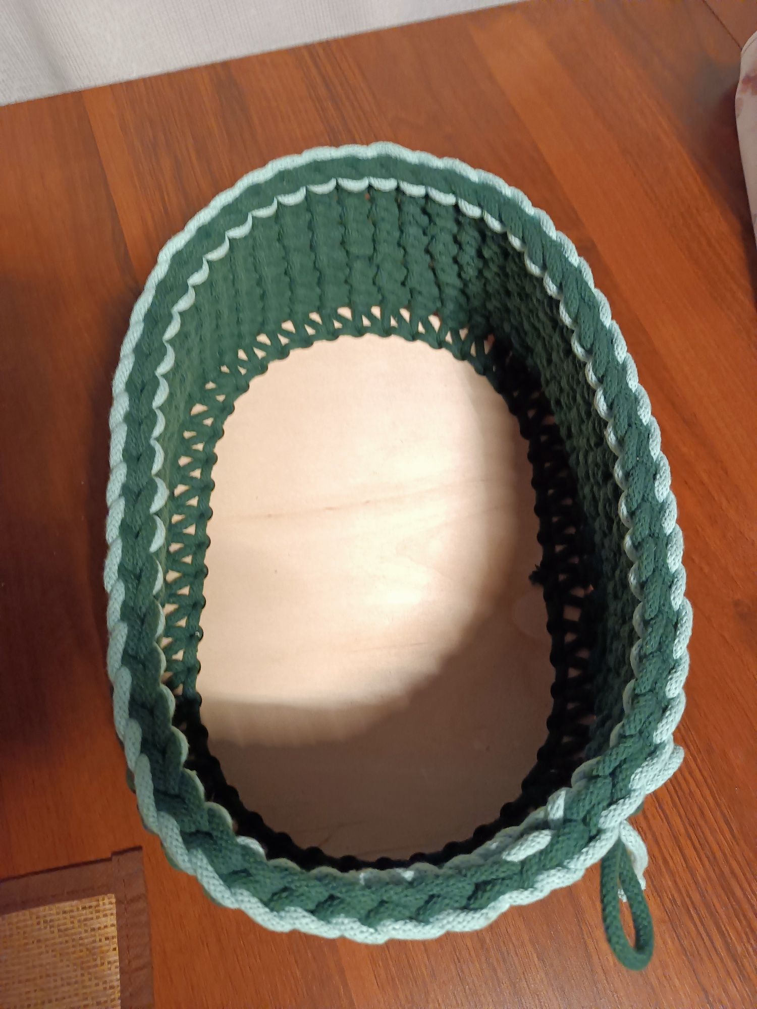 Duży koszyk ze sznurka bawełnianego