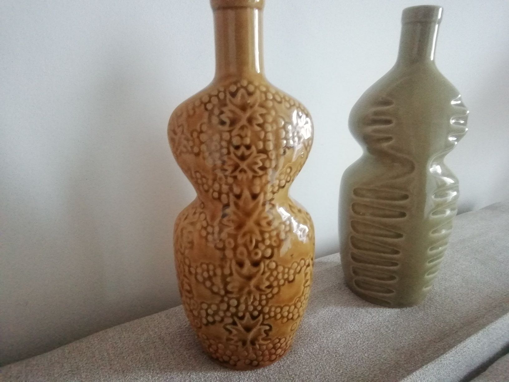 Ozdobne ceramiczne butelki, lata 80