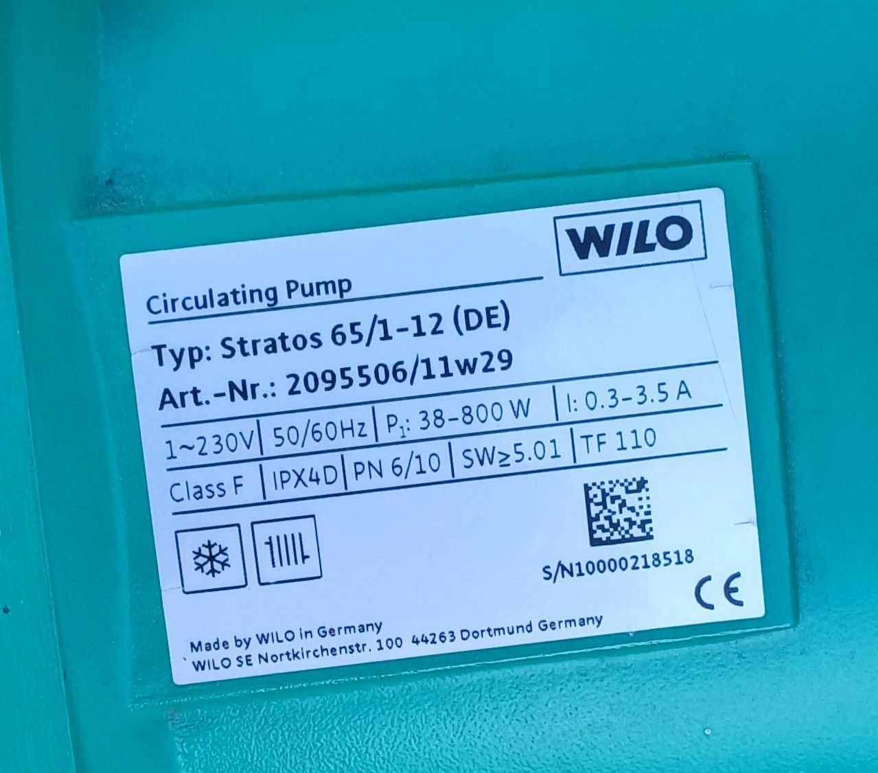 Pompa obiegowa Wilo Stratos 65/1-12  wody