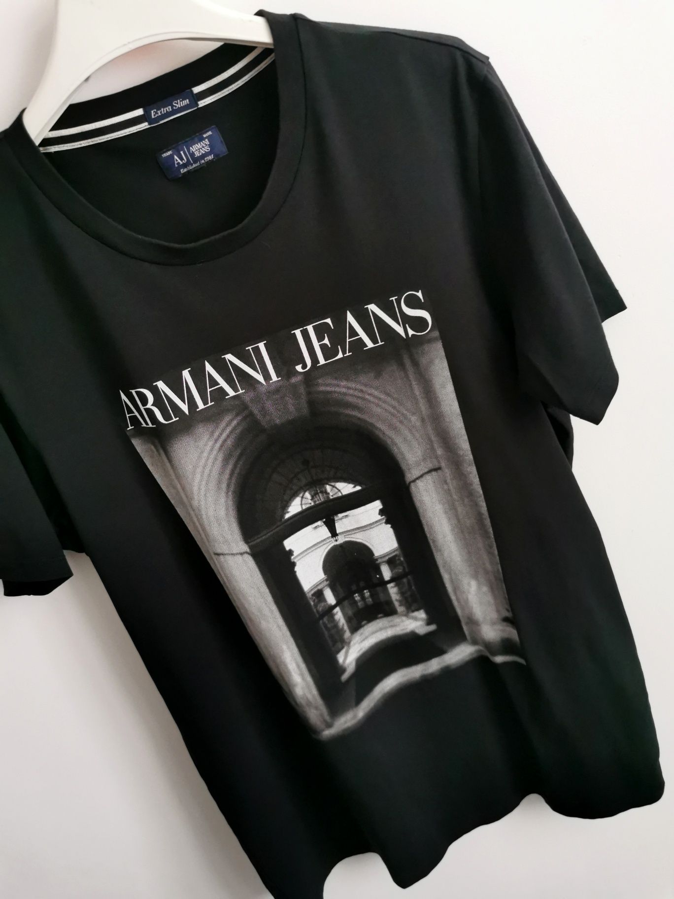 Armani Jeans t-shirt koszulka krótki rękaw sportowa logowana męska S