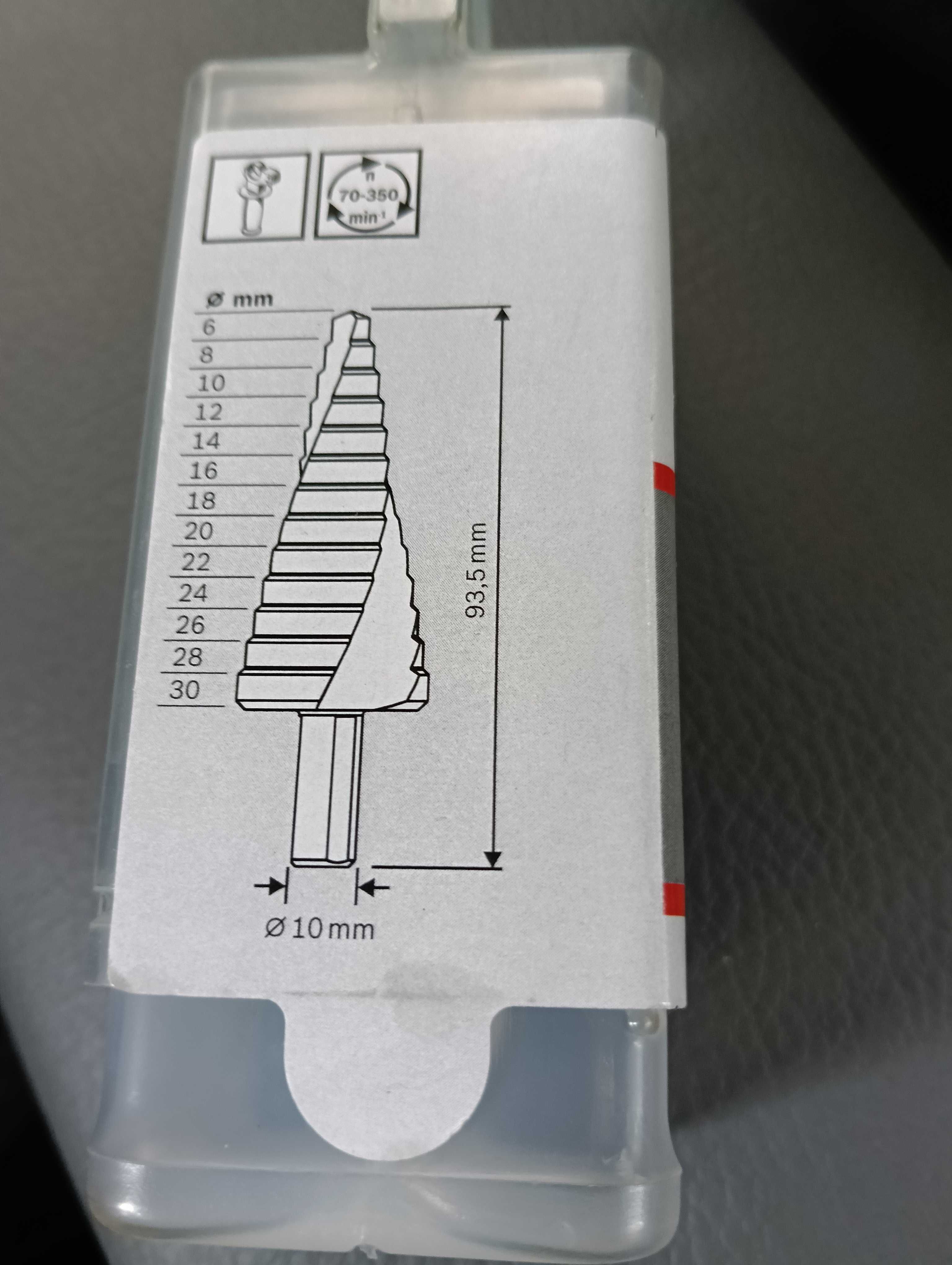 7 sztuk Wiertło stopniowe Bosch professional wiertło stożkowe 6-30 mm