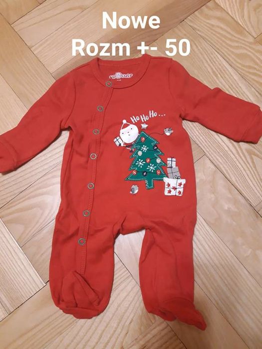 Śpiochy pajac świąteczny Święta roz 50 pepco dla noworodka