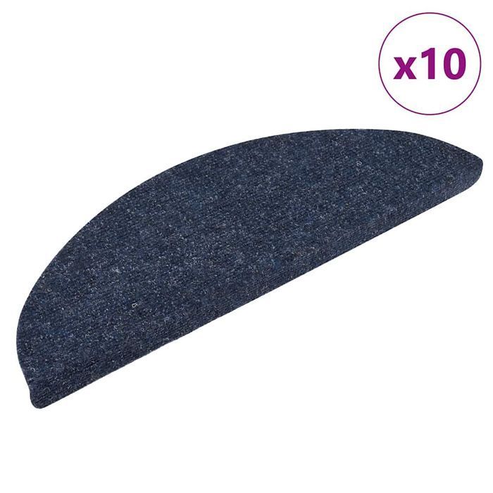 vidaXL Samoprzylepne nakładki na schody 10 szt, niebieskie, 56x17x3 cm