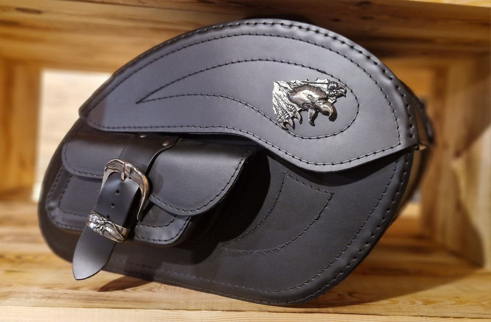 Sakwy boczne skórzane duże