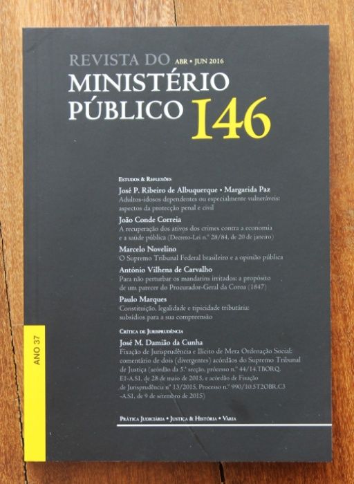 Revistas de 2016 do Ministério Público n.º 145, 146, 147 e 148