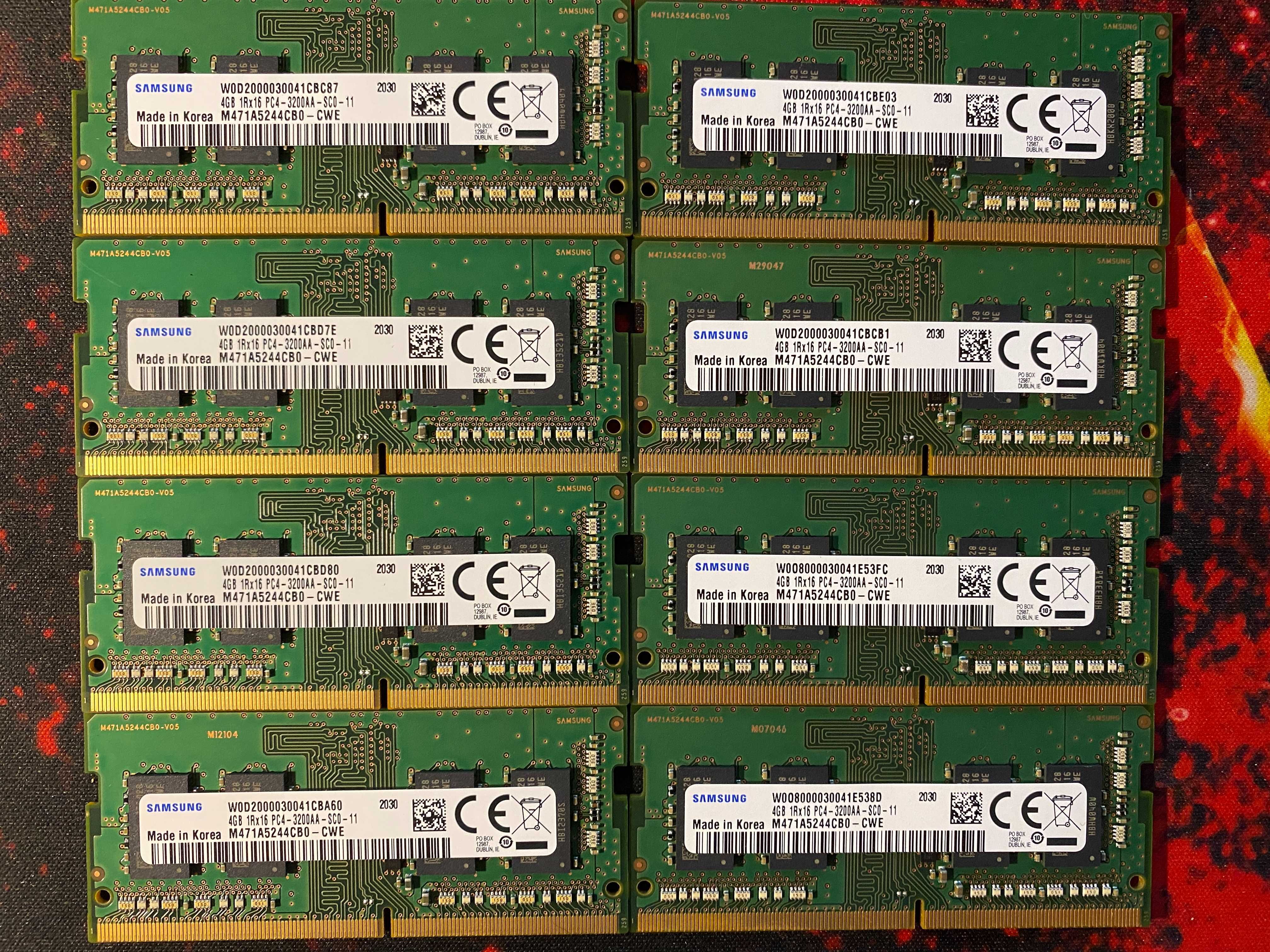 Оперативна пам'ять Kingston Samsung DDR4 4 GB SO-DIMM 3200 MHz