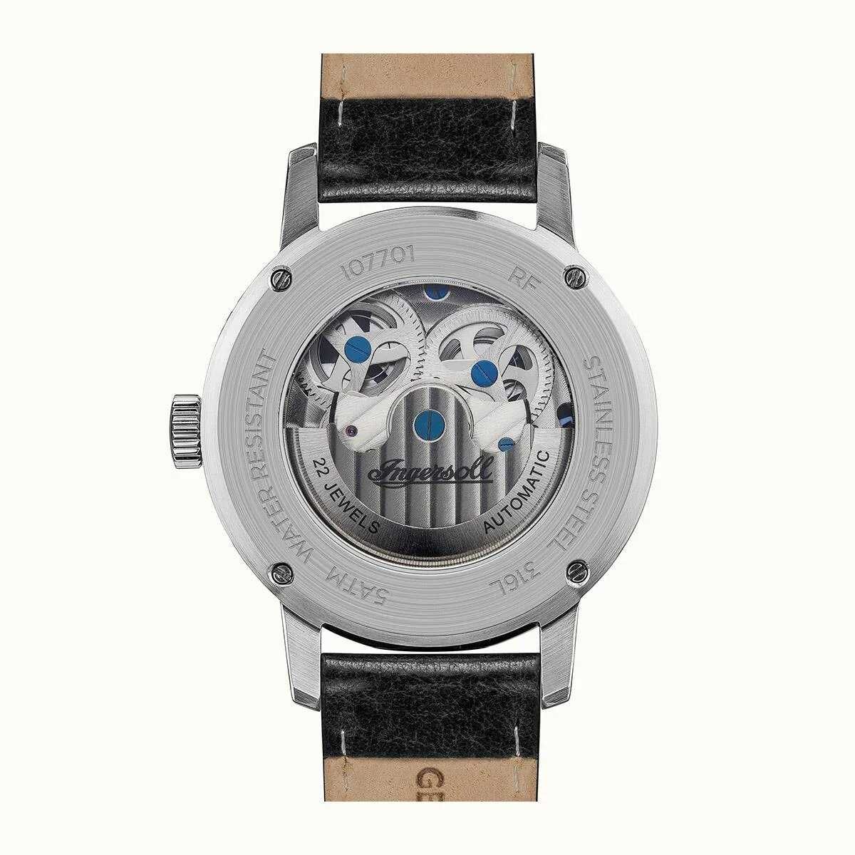 Механические наручные мужские часы Ingersoll скелетон с автоподзаводом