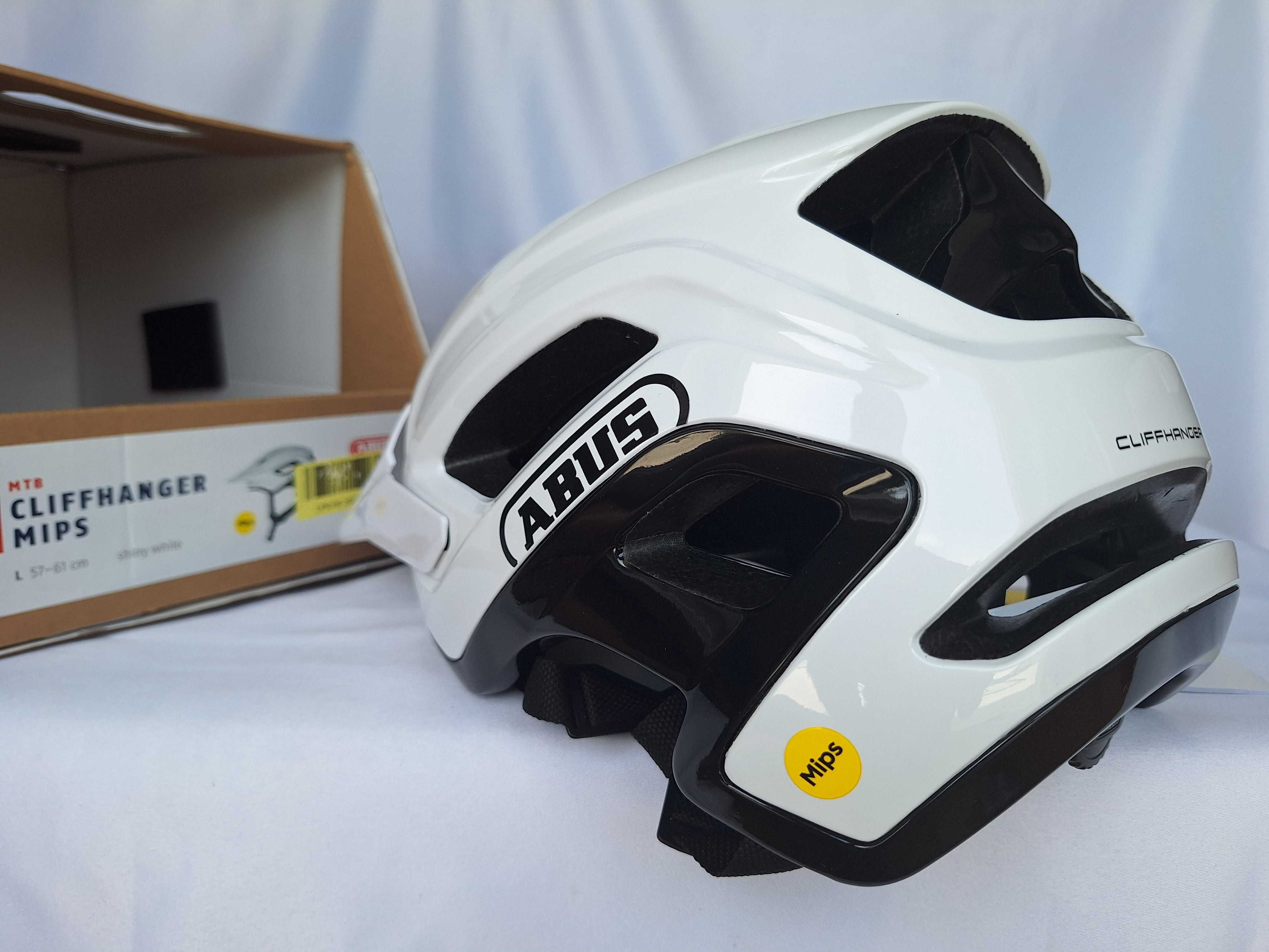 Kask rowerowy Abus Cliffhanger Mips Shiny White L 57-61cm