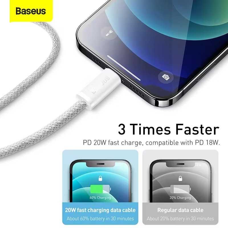 Baseus USB C Кабель для iPhone 14/13/12/11 Pro Max 20W 480Mbps