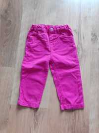 Różowe spodnie dżinsowe jeansy dla dziewczynki ok. 1 rok