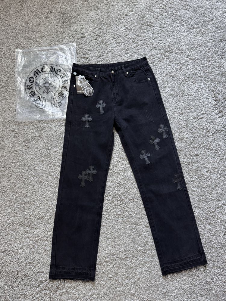 Джинси Chrome Hearts джинсы хром хартс штани хром харц
