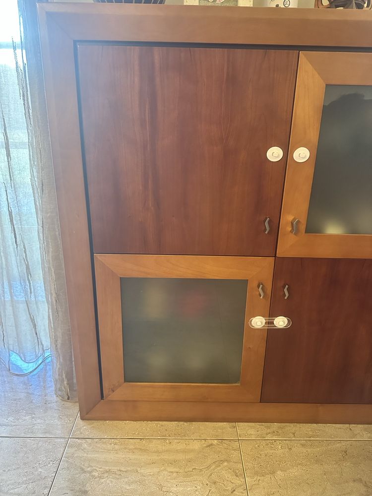 Conjunto sala madeira