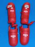 Caneleiras de Karaté Tipo WKF - Vermelhas - XL