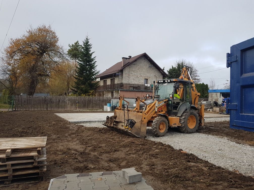 Koparko Ładowarka.  Koparka Obrotowa Roboty ziemne