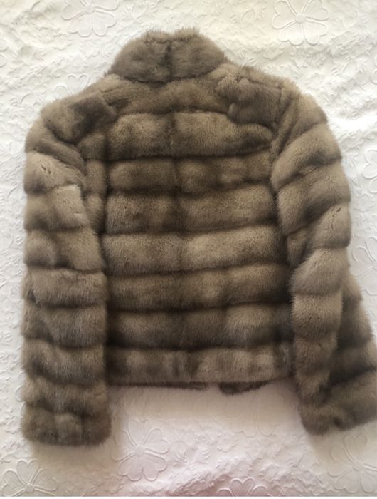 Півшубка курточка норка сіро пісочна