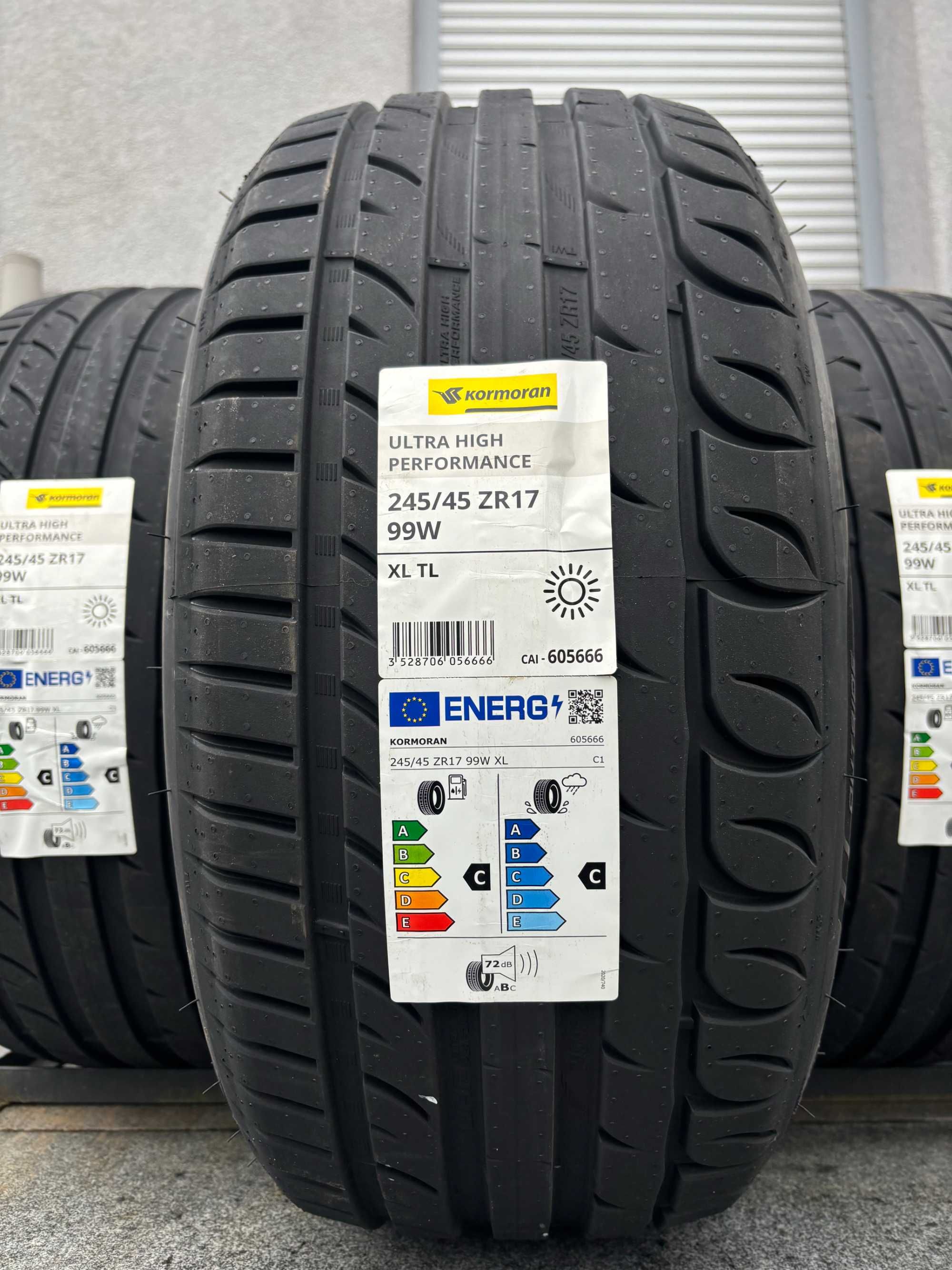 4szt letnie 245/45R17 Kormoran UHP 99W XL prod. 2024 rok! C,C,72db gwa